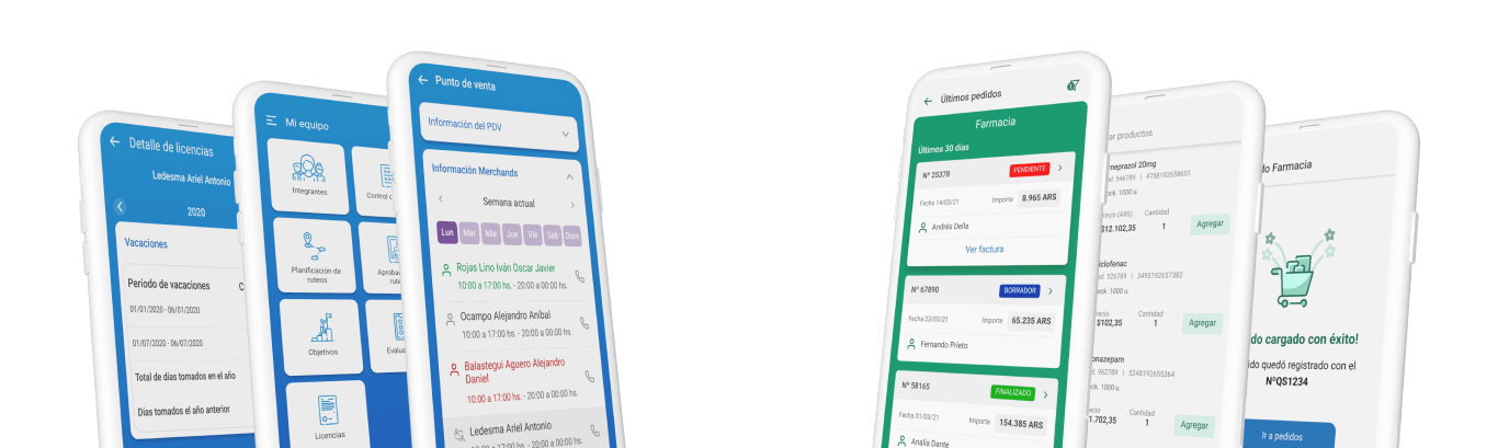 Capturas de la app desarrolada por QuartzSales para Unilever